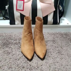 A New Day Faux Suede booties in tan sz 9 1/2
